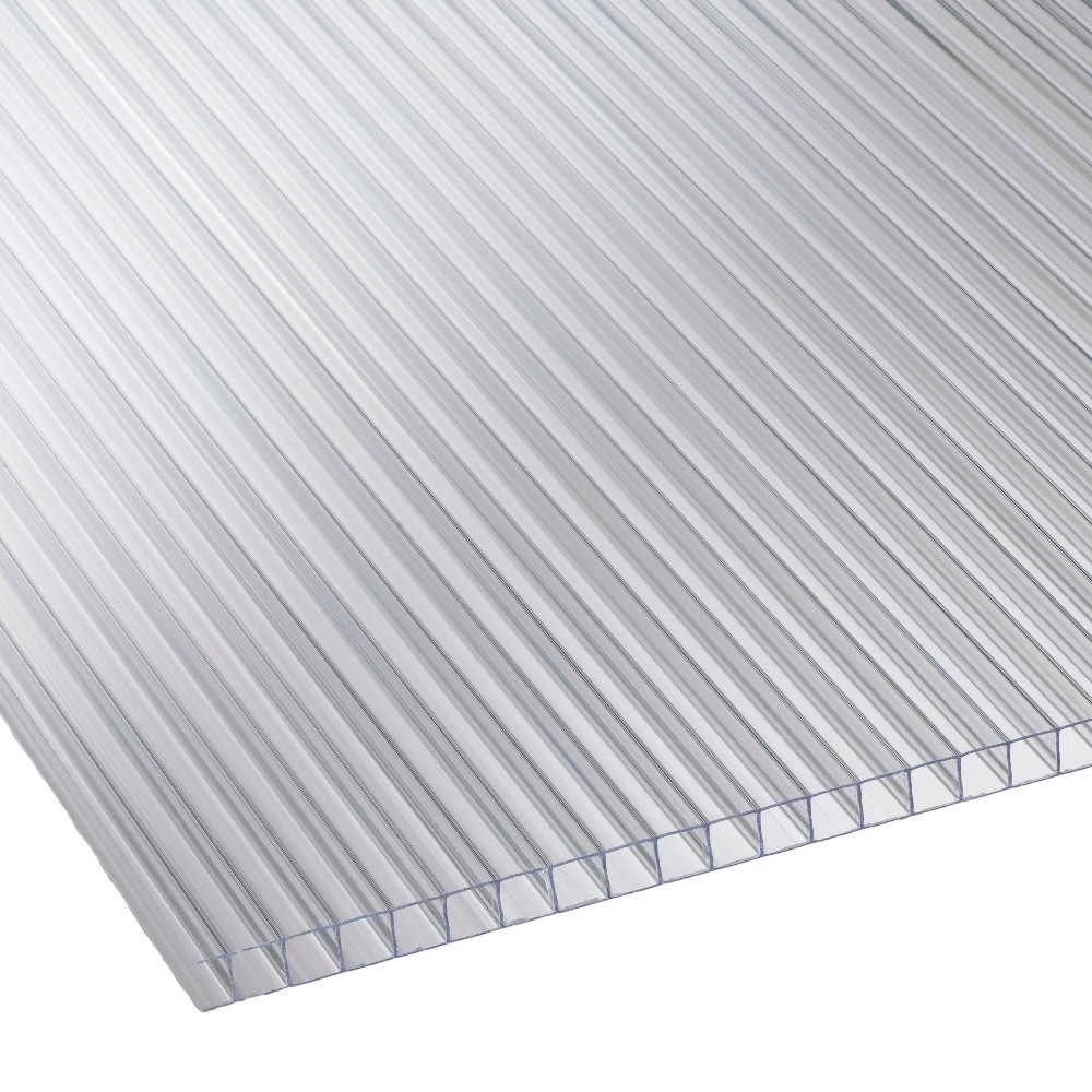 6mm Clear Twinwall Polycarbonate Sheet, Corrugated Clear Plastic Roofing Sheets B Q
